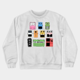 Guitar Pedals Musician Gift Ideas Music Gear Shirts For Guitarists Recording Engineer Audio Crewneck Sweatshirt